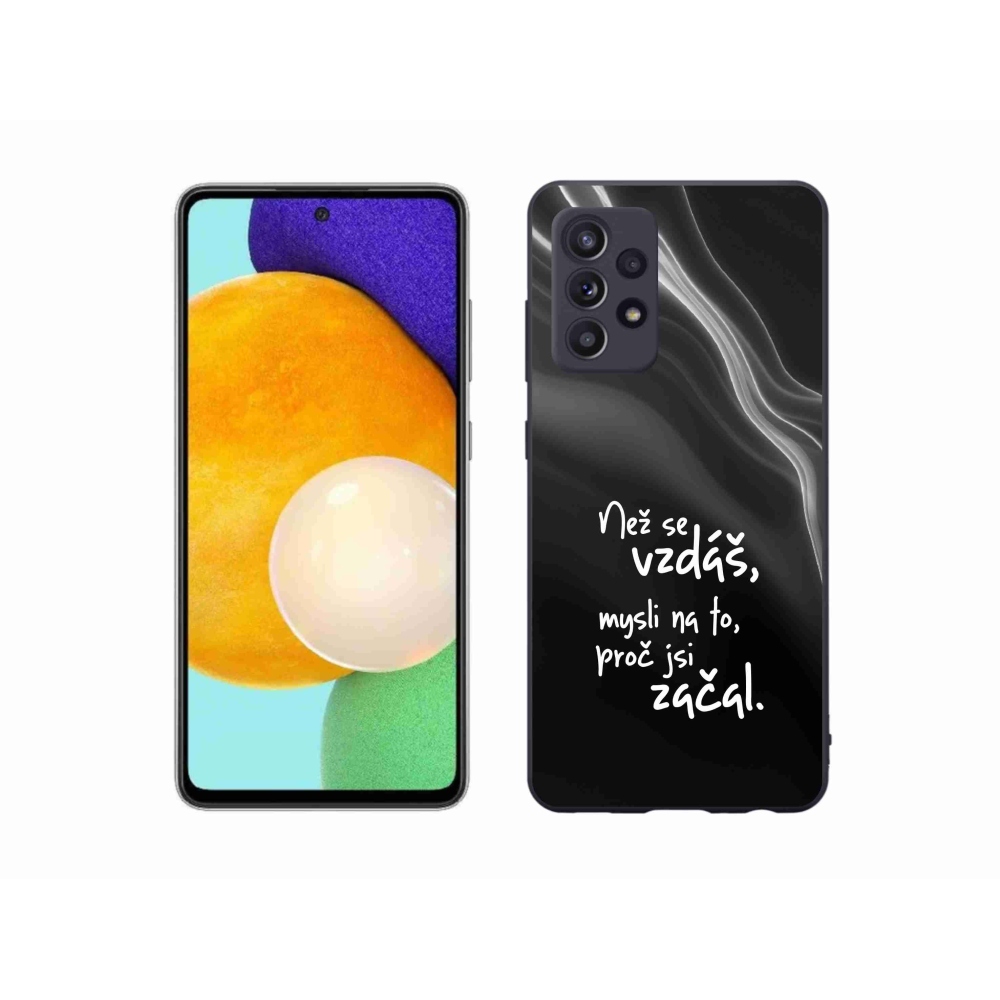 Gélový kryt mmCase na Samsung Galaxy A52/A52 5G - citát 2 čierne pozadie