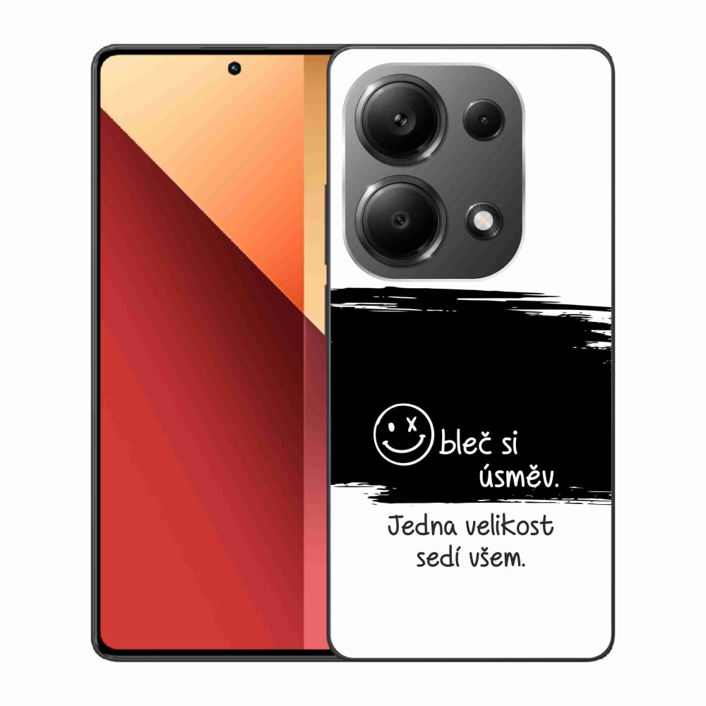 Gélový kryt mmCase na Xiaomi Redmi Note 13 Pro 4G/Poco M6 Pro - vtipný text 8 čiernobiele pozadie