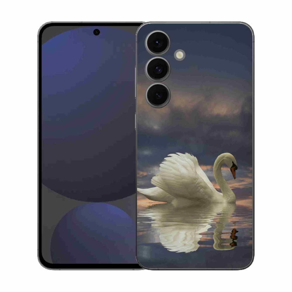 Gélový kryt mmCase na Samsung Galaxy S25 FE - labuť