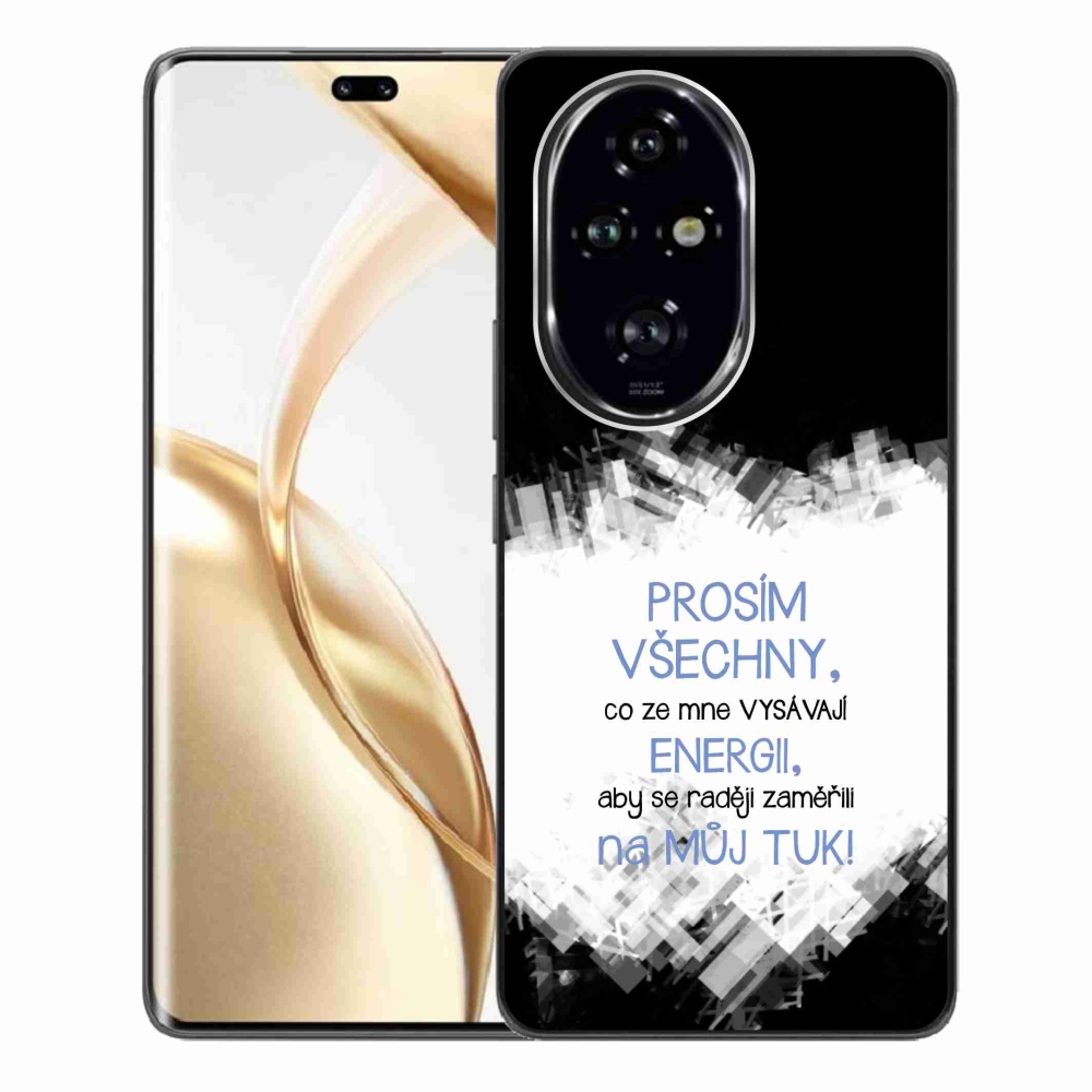 Gélový kryt mmCase na Honor 200 Pro 5G - vtipný text 1 modrý