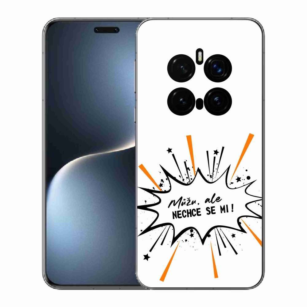 Gélový kryt mmCase na Honor Magic 7 Pro 5G - vtipný text 11 biele pozadie