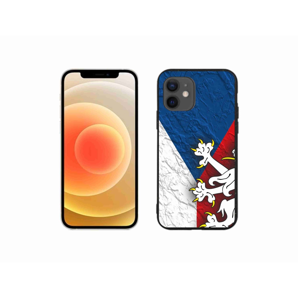 Gélový kryt mmCase na iPhone 12 mini - česká vlajka 1