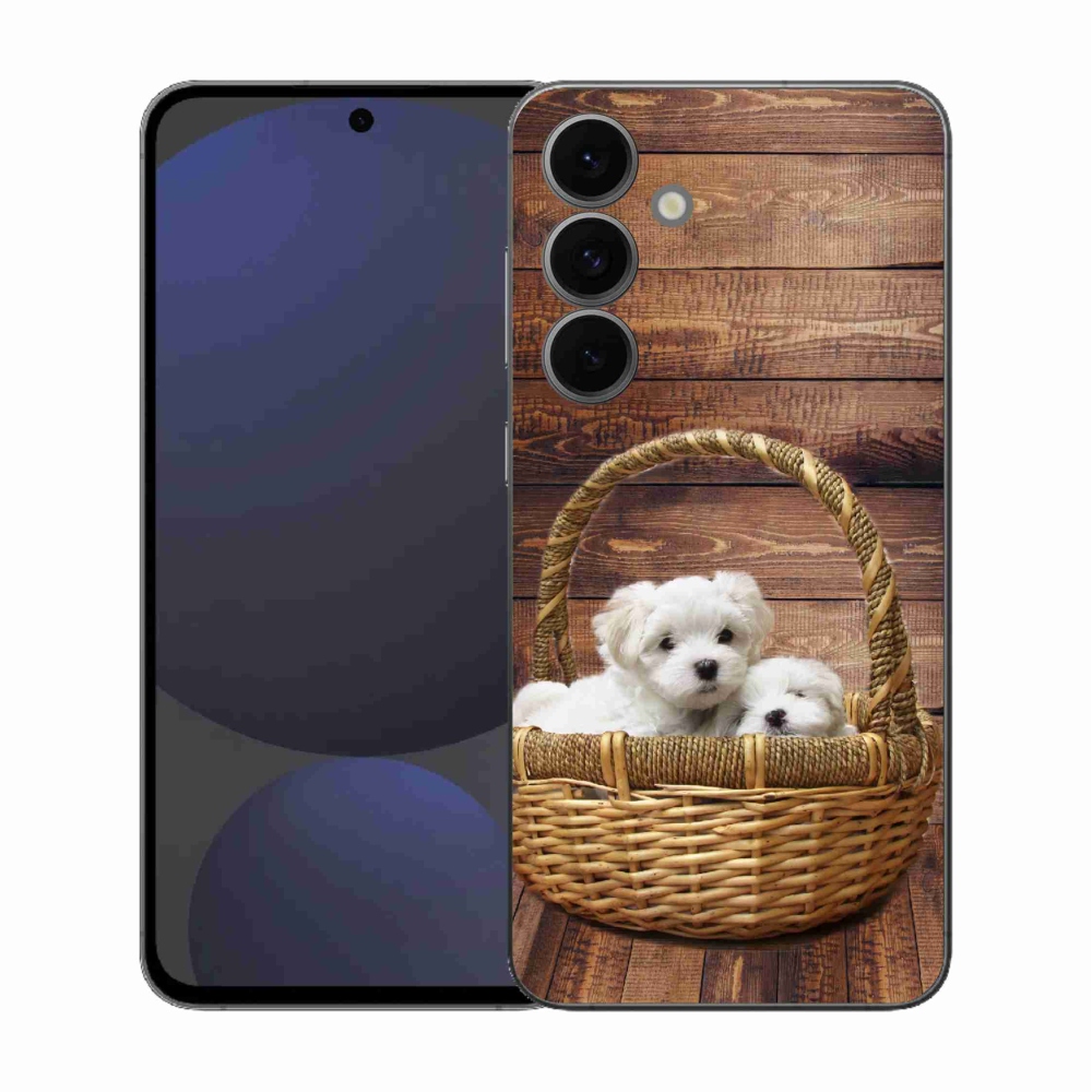 Gélový kryt mmCase na Samsung Galaxy S25 FE - šteniatka