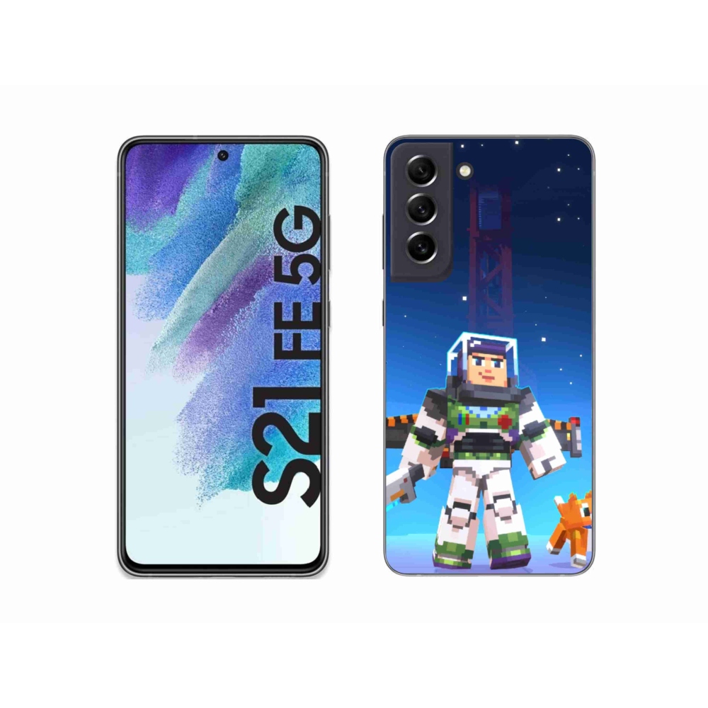 Gélový kryt mmCase na Samsung Galaxy S21 FE 5G - minecraft 2