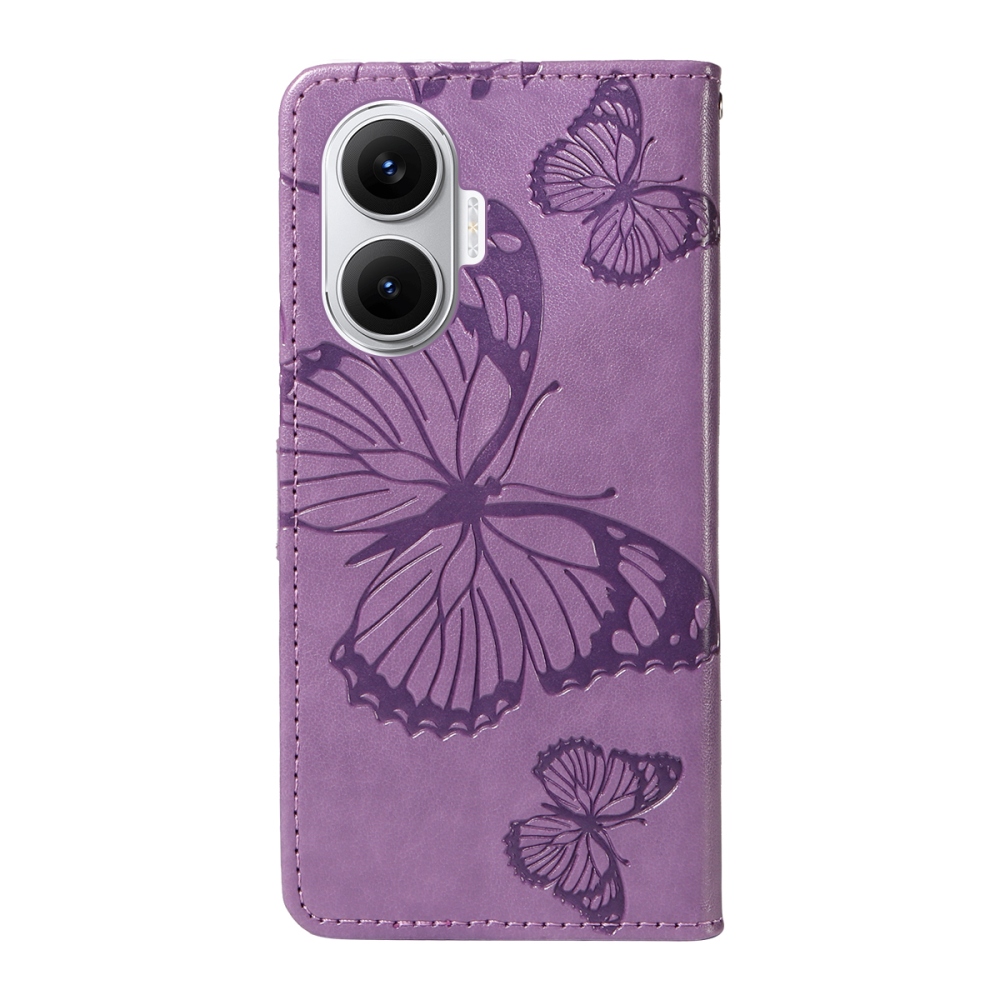 Big Butterfly knižkové púzdro na Xiaomi Poco F7 5G - fialové