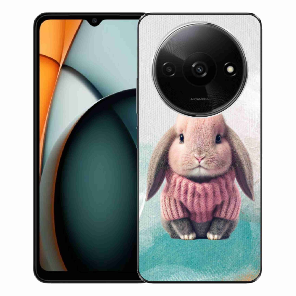 Gélový kryt mmCase na Xiaomi Redmi A3 - zajačik vo svetri