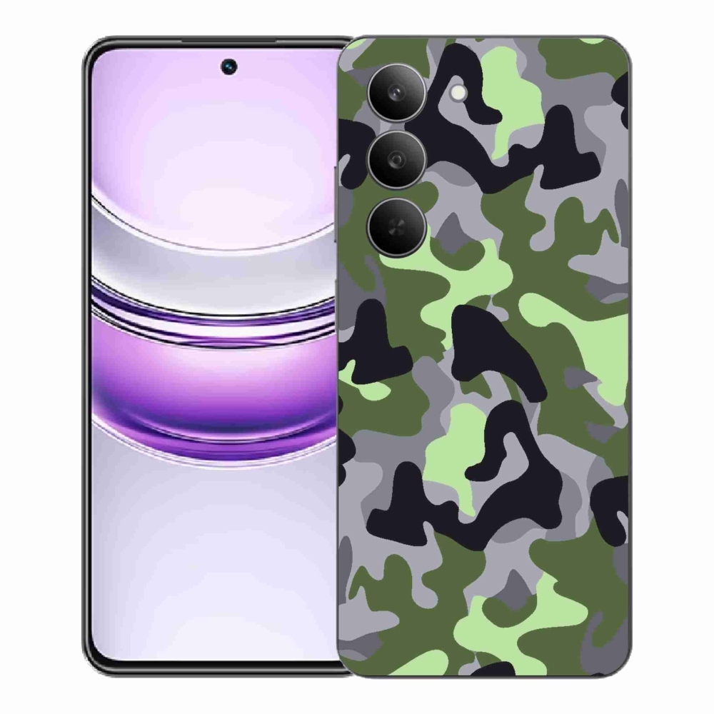 Gélový kryt mmCase na Realme 14x 5G - maskáčový vzor 7