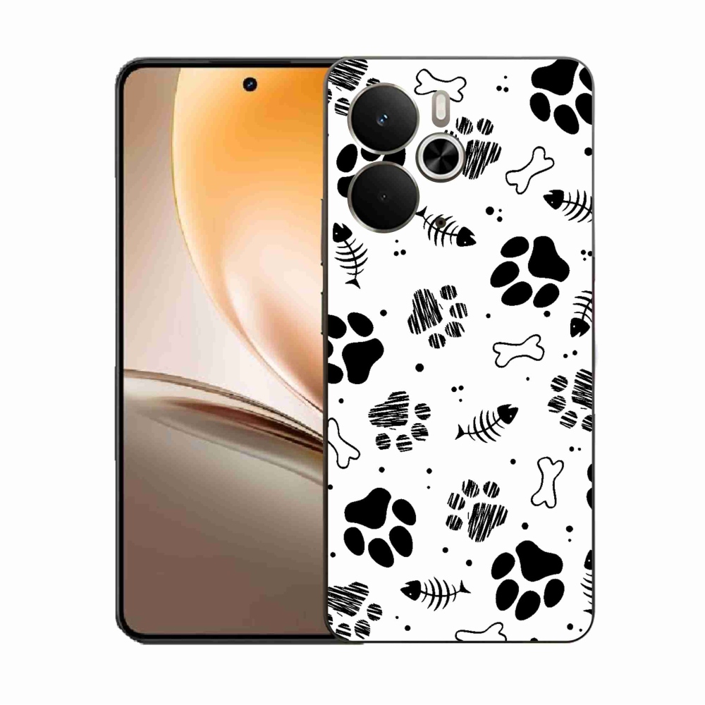 Gélový kryt mmCase na Realme 14 5G - psie labky 1