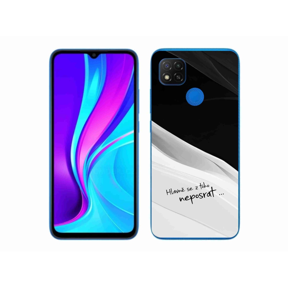 Gélový kryt mmCase na Xiaomi Redmi 9C - vtipný text 13 bieločierne pozadie