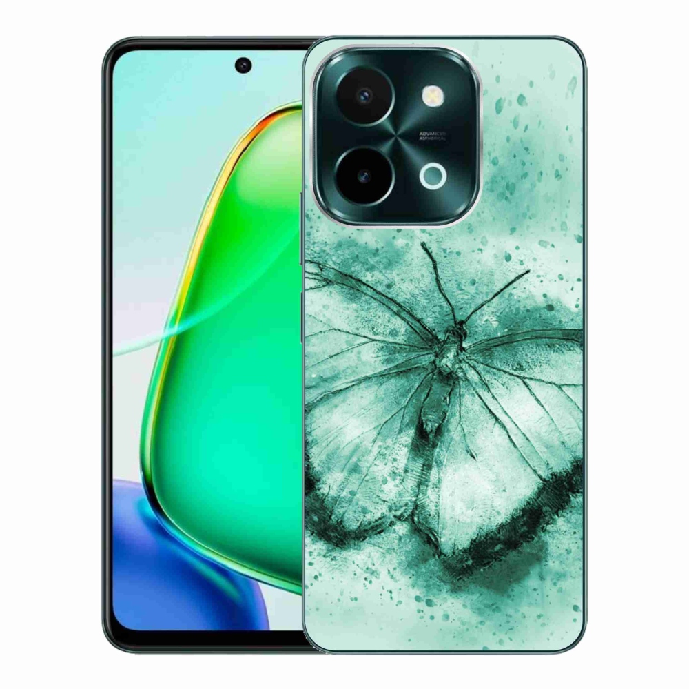Gélový obal mmCase na Vivo Y28 - zelený motýľ