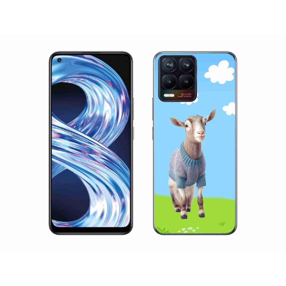 Gélový kryt mmCase na Realme 8 Pro - kozľa v svetri