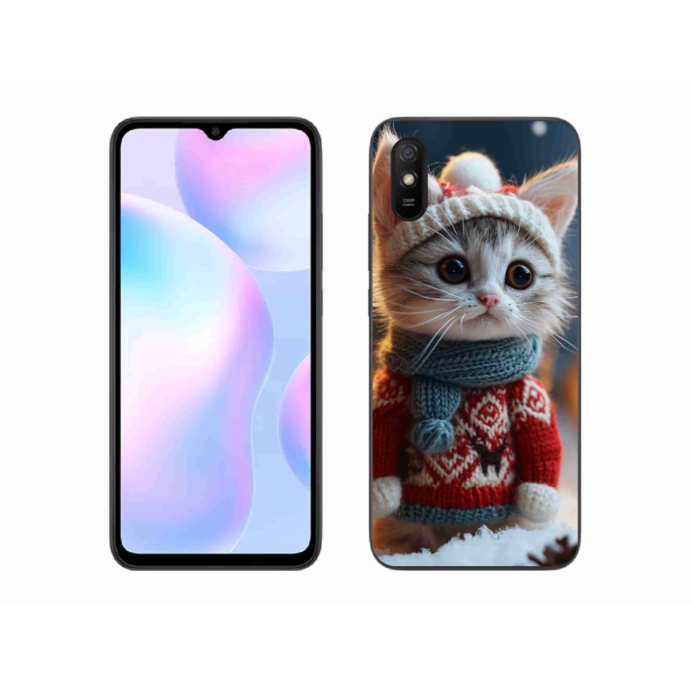 Gélový kryt mmCase na Xiaomi Redmi 9AT - mačiatko vo svetri