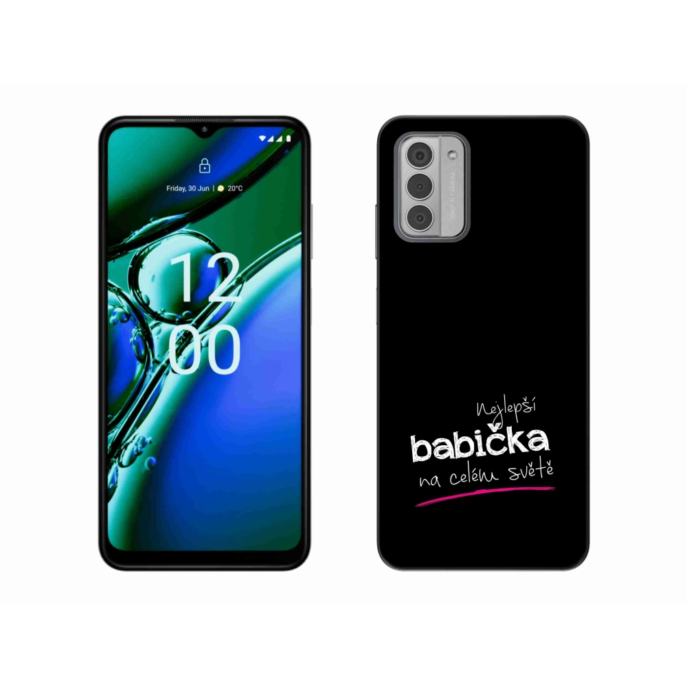 Gélový kryt mmCase na Nokia G42 - najlepšia babička 4 čierne pozadie