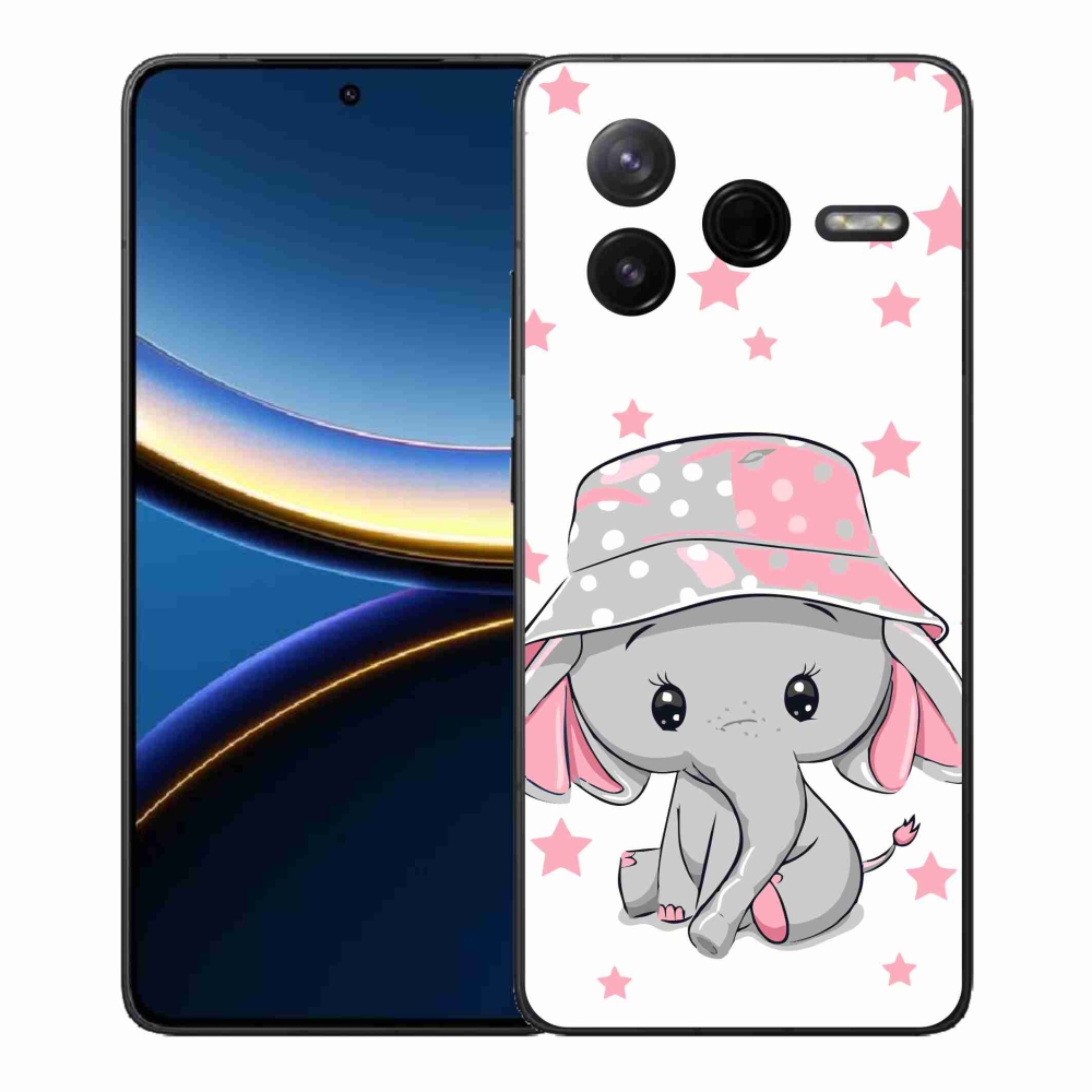 Gélový kryt mmCase na Xiaomi Poco F7 Pro - ružový slon