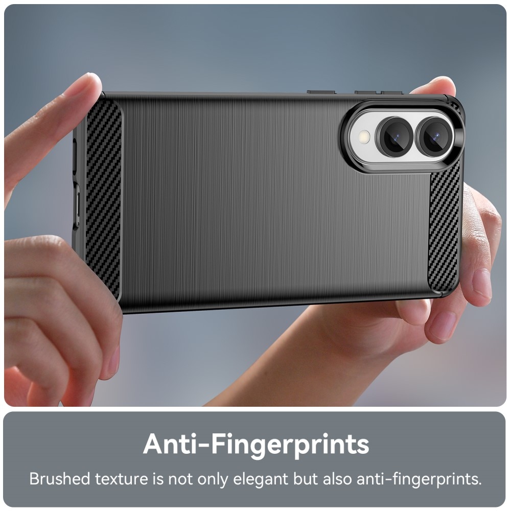 Carbon odolný gélový obal na Samsung Galaxy S25 Edge - čierny
