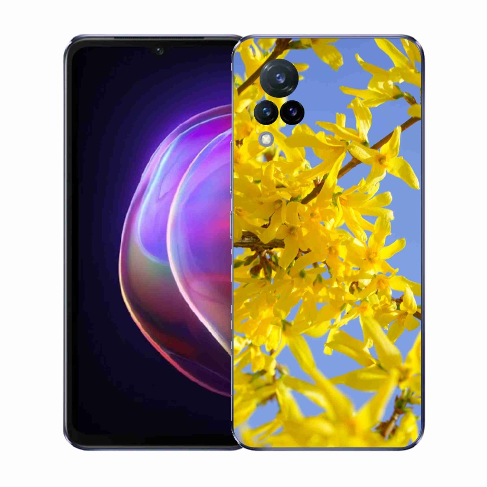 Gélový kryt mmCase na Vivo V21 4G/5G - žlté kvety
