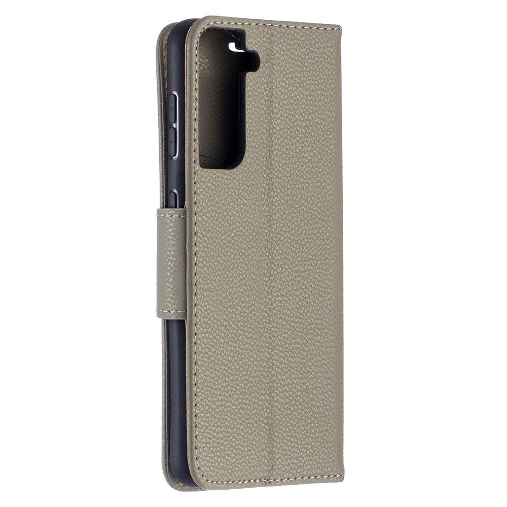 Wallet knižkové puzdro na Samsung Galaxy S21 - šedé