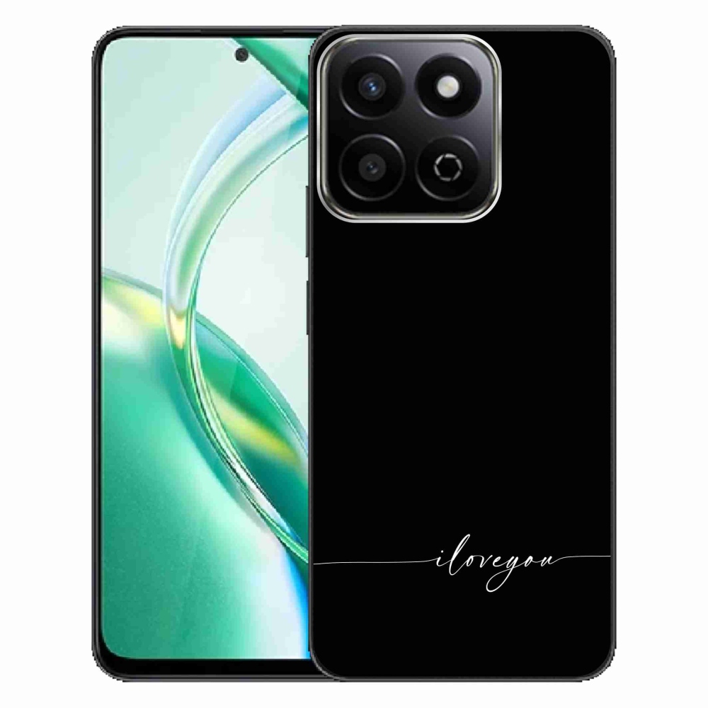 Gélový kryt mmCase na Honor 200 Smart 5G - I love you čierne pozadie