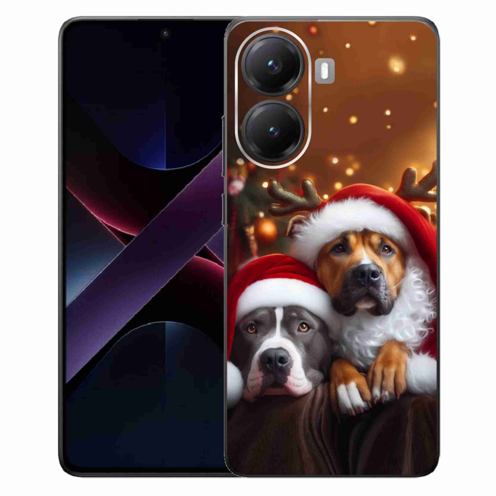 Gélový kryt mmCase na Xiaomi Poco X7 Pro 5G - vianočné psy