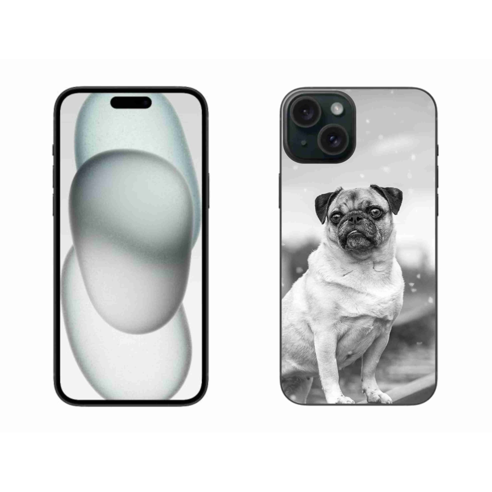 Gélový obal mmCase na iPhone 15 Plus - mops