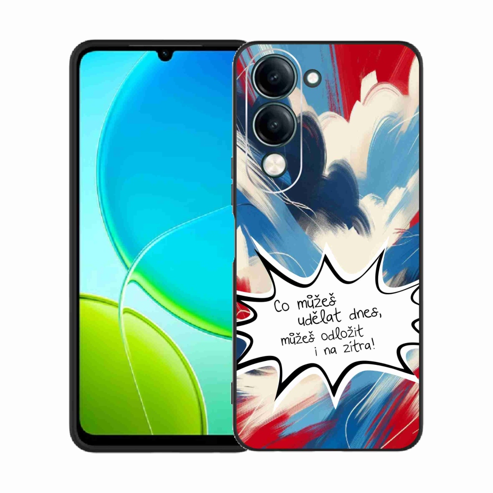 Gélový kryt mmCase na Vivo Y29s 5G - vtipný text 9 biele pozadie