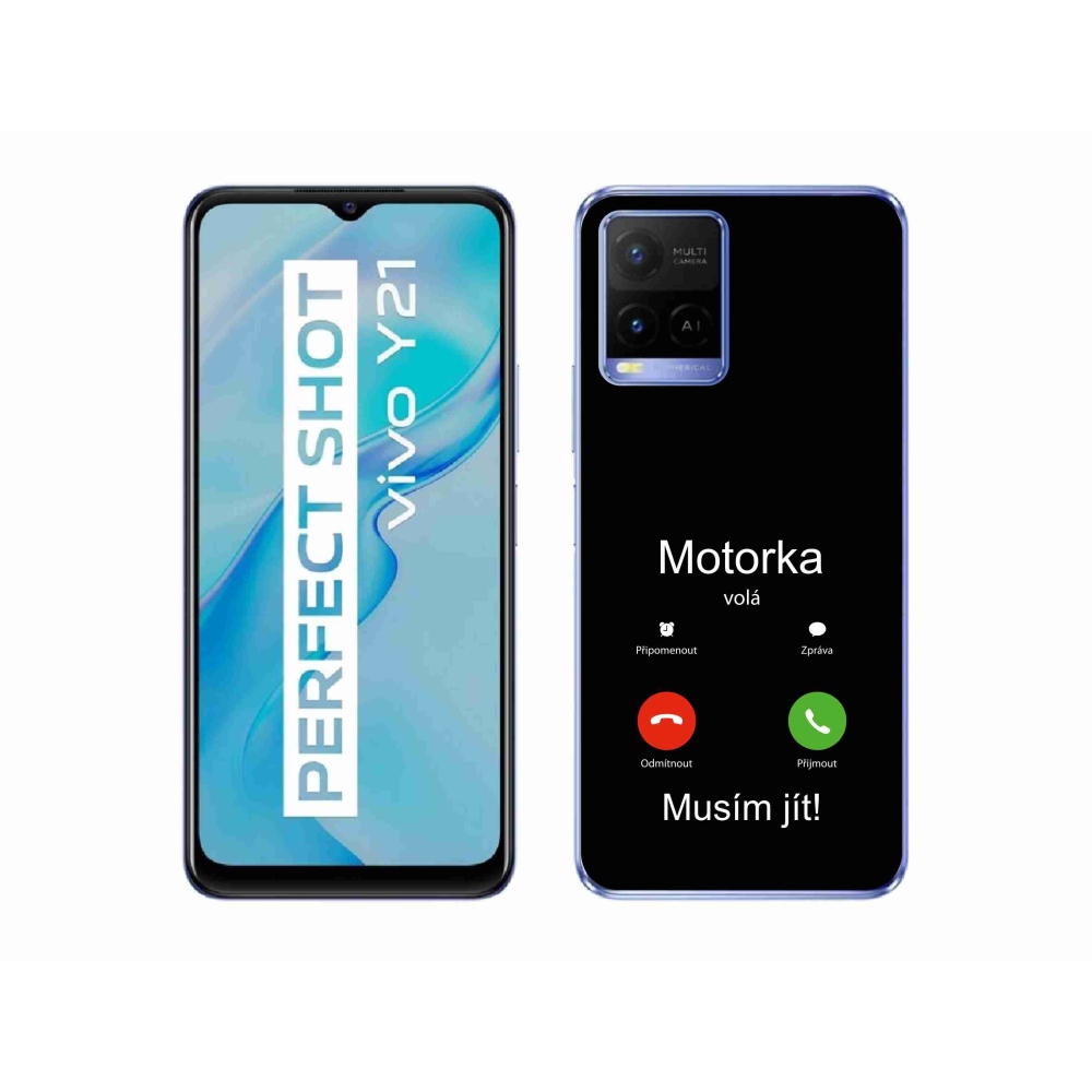 Gélový kryt mmCase na Vivo Y21/Y21s/Y33s - motorka volá čierne pozadie
