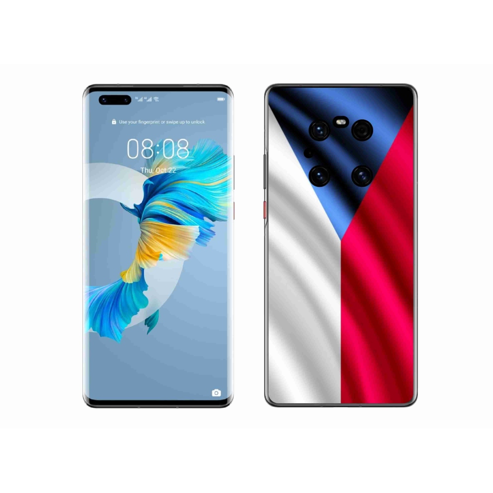 Gélový kryt mmCase na mobil Huawei Mate 40 Pro - česká vlajka