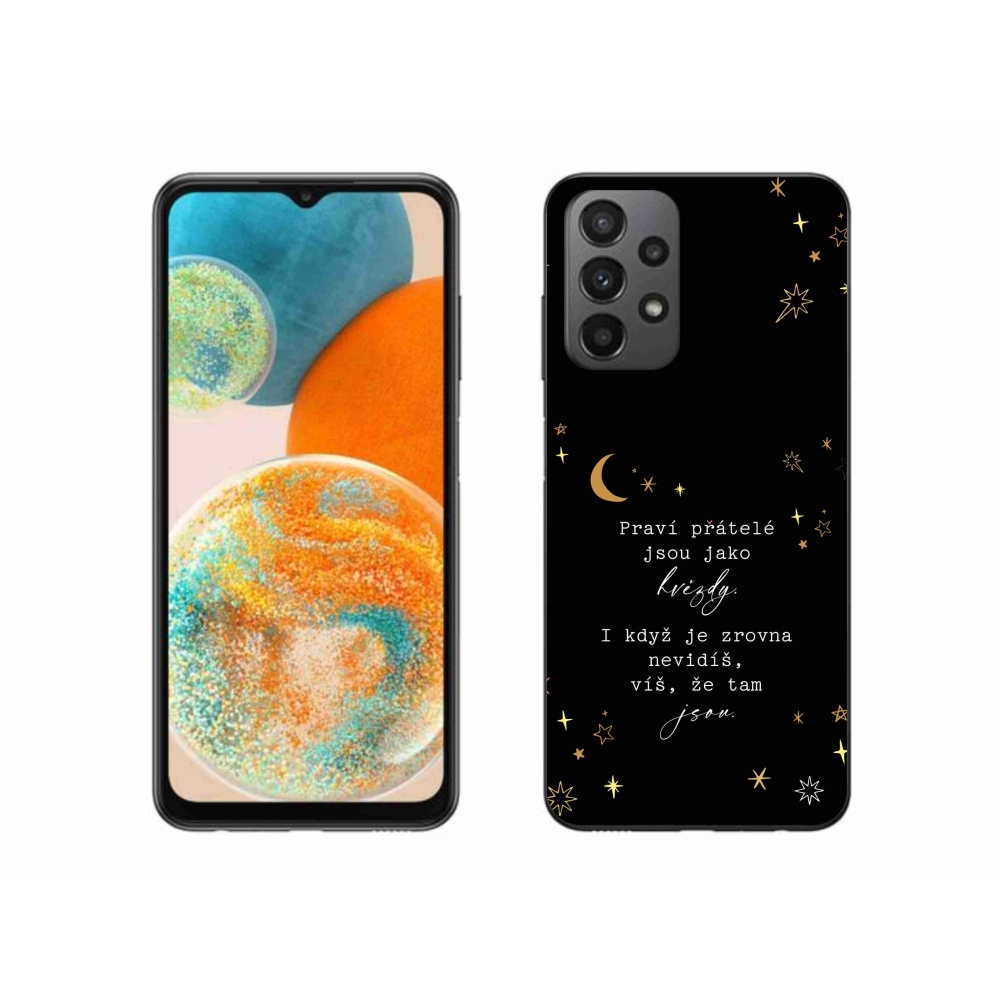 Gélový kryt mmCase na Samsung Galaxy A23 4G/5G - citát 6 čierne pozadie