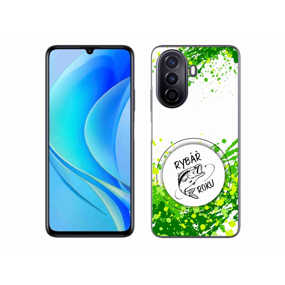 Gélový kryt mmCase na Huawei Nova Y70 - rybár roku biele pozadie