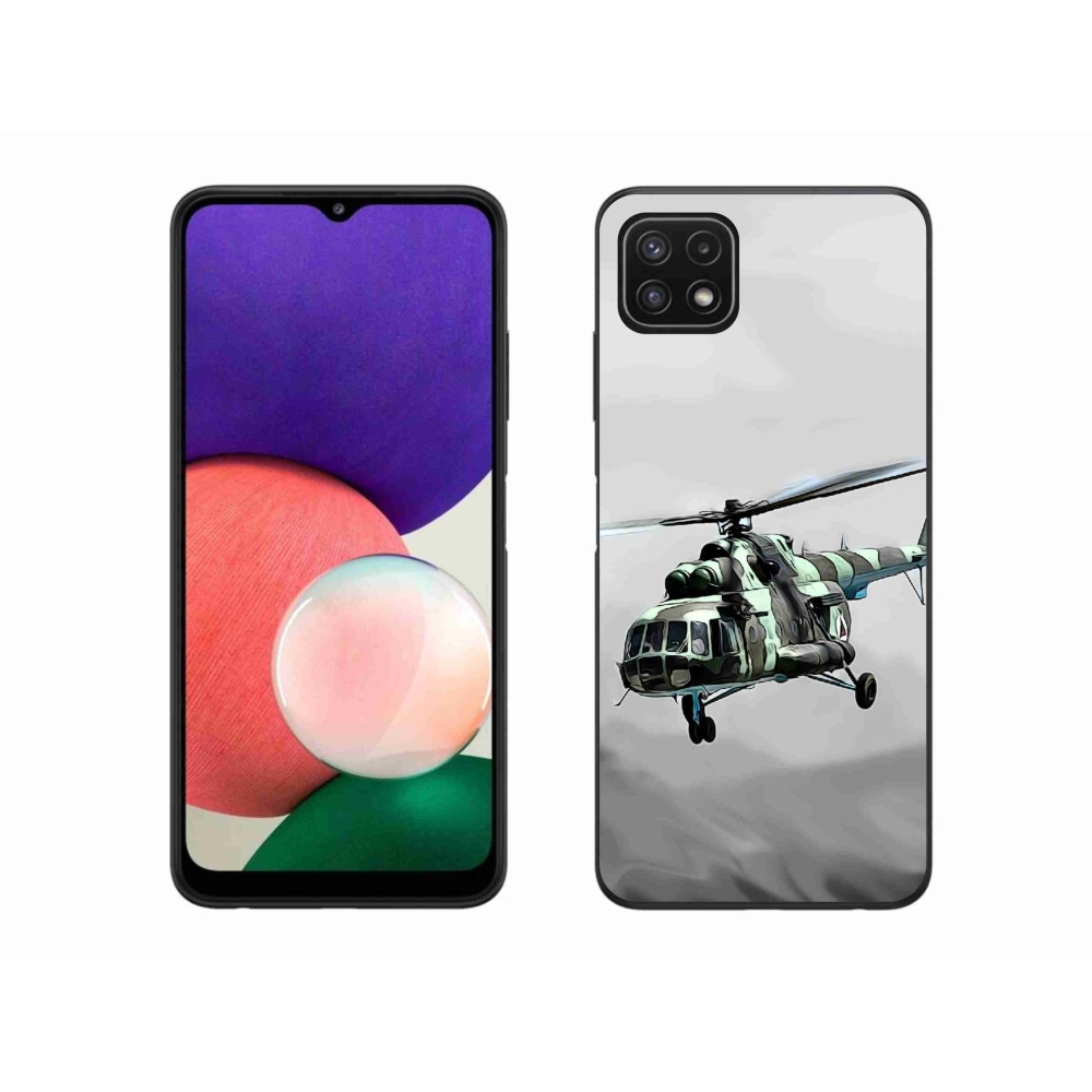 Gélový kryt mmCase na Samsung Galaxy A22 5G - vojenský vrtuľník