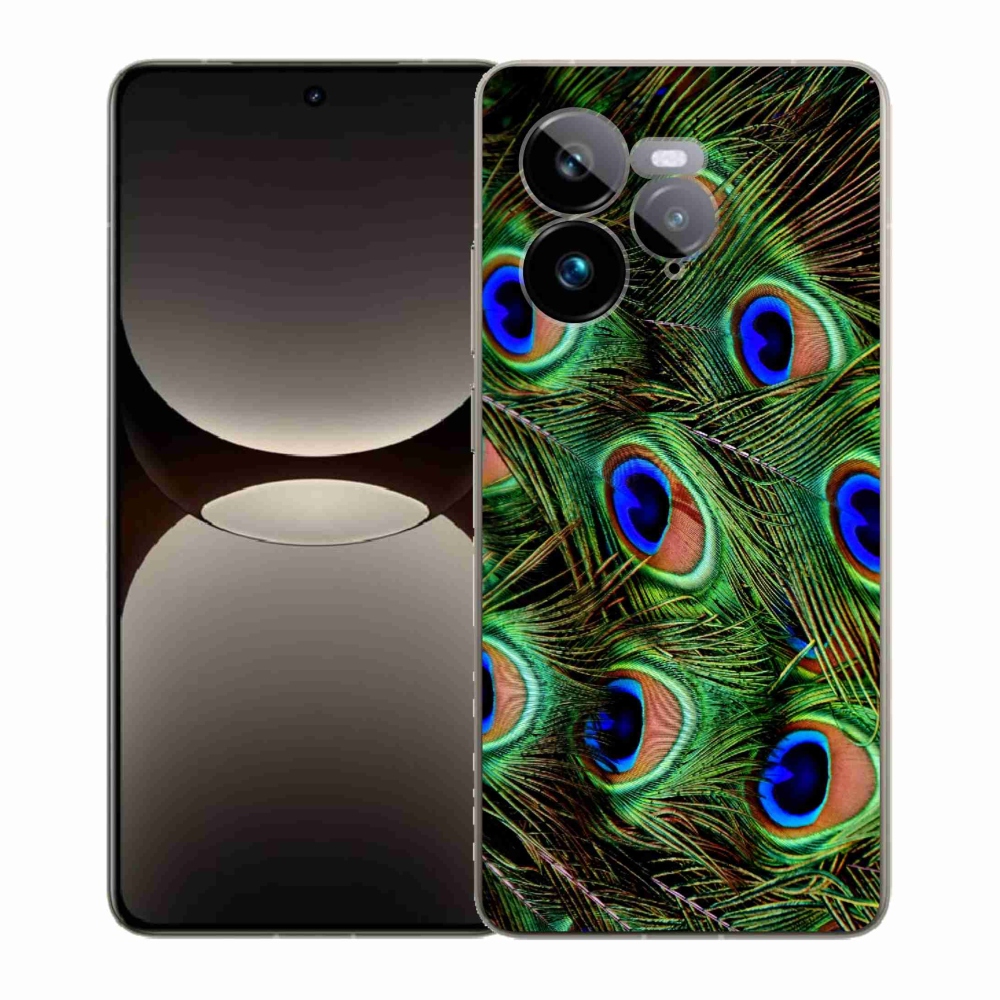 Gélový kryt mmCase na Realme GT 7 Pro 5G - pávie perie