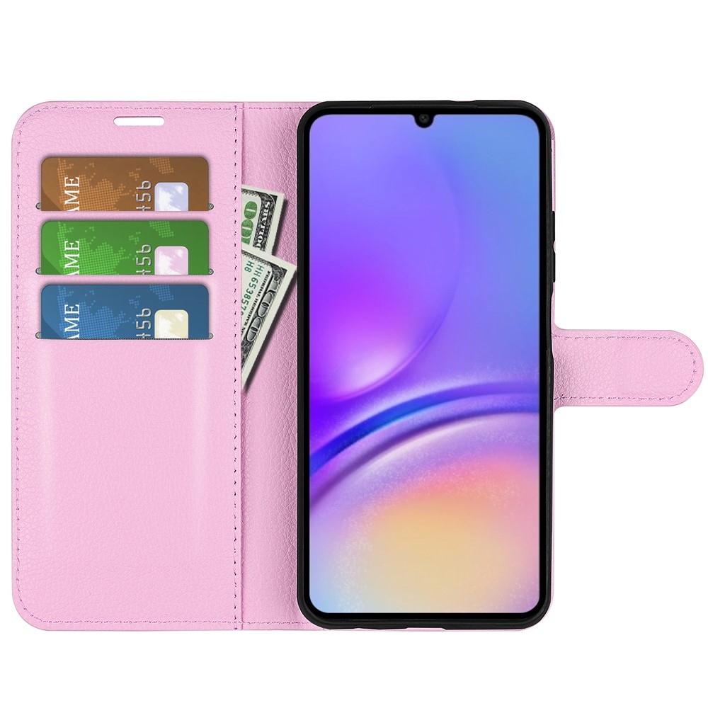 Litchi knižkové púzdro na Samsung Galaxy A07 4G - ružové