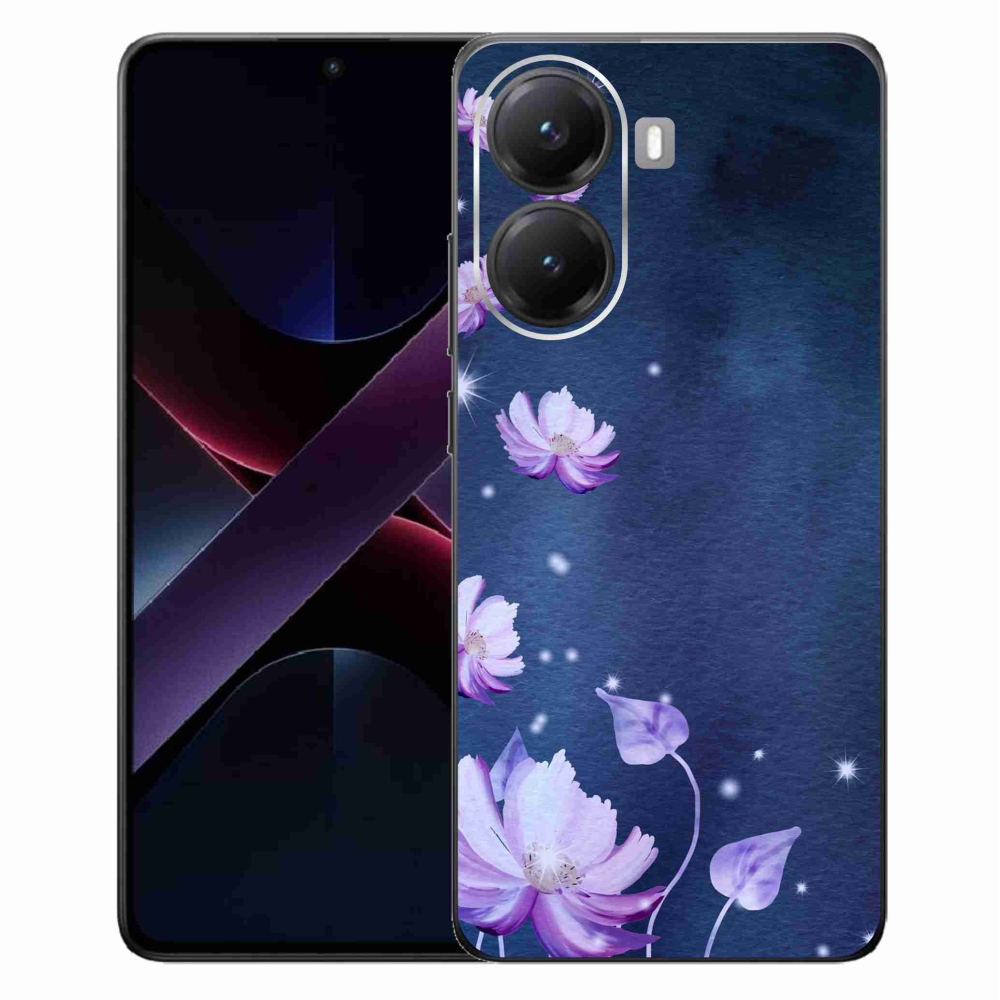 Gélový kryt mmCase na Xiaomi Poco X7 Pro 5G - padajúce kvety