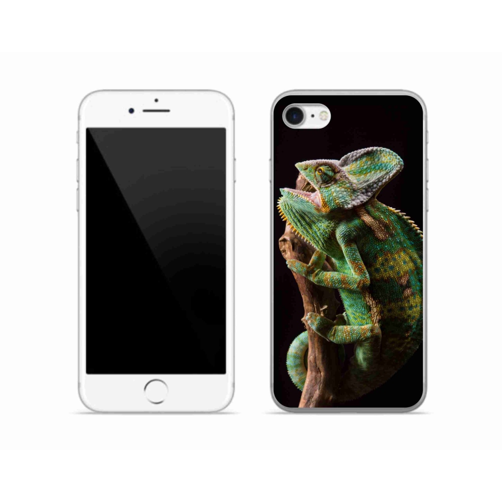 Gélový kryt mmCase na iPhone SE (2020) - chameleón