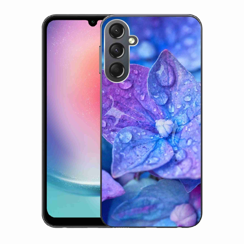 Gélový kryt mmCase na Samsung Galaxy A24 - fialový kvet