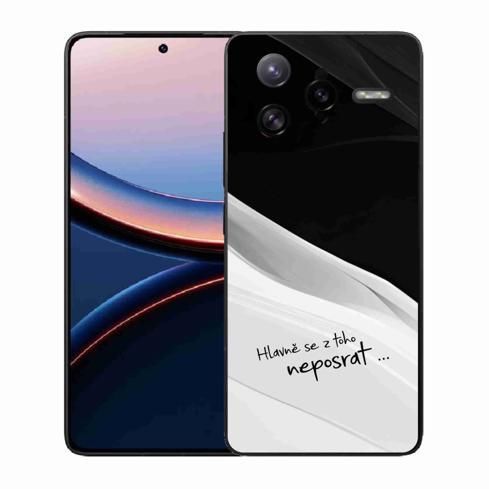 Gélový kryt mmCase na Xiaomi Poco F7 Ultra - vtipný text 13 bieločierne pozadie