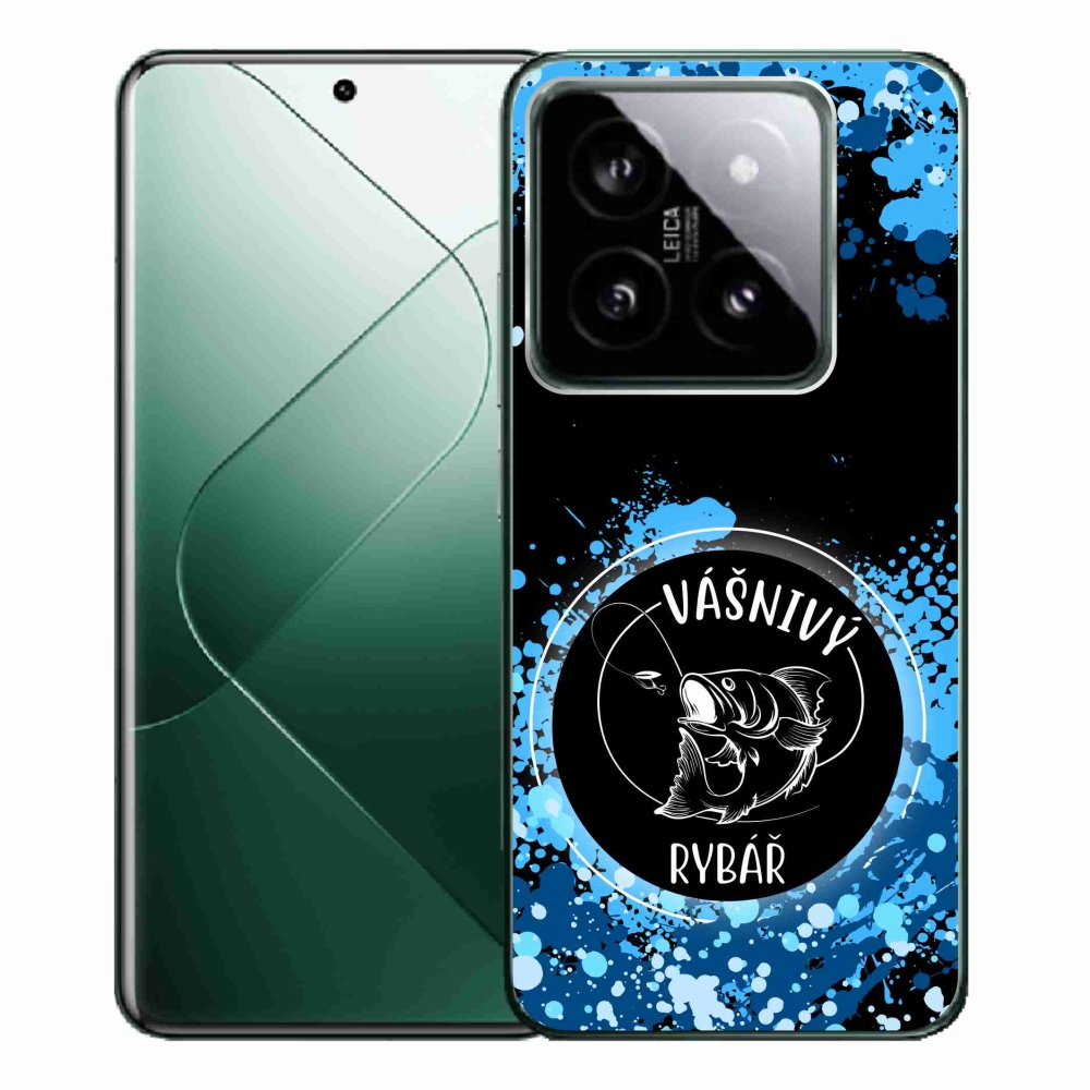 Gélový kryt mmCase na Xiaomi 14 Pro - vášnivý rybár čierne pozadie