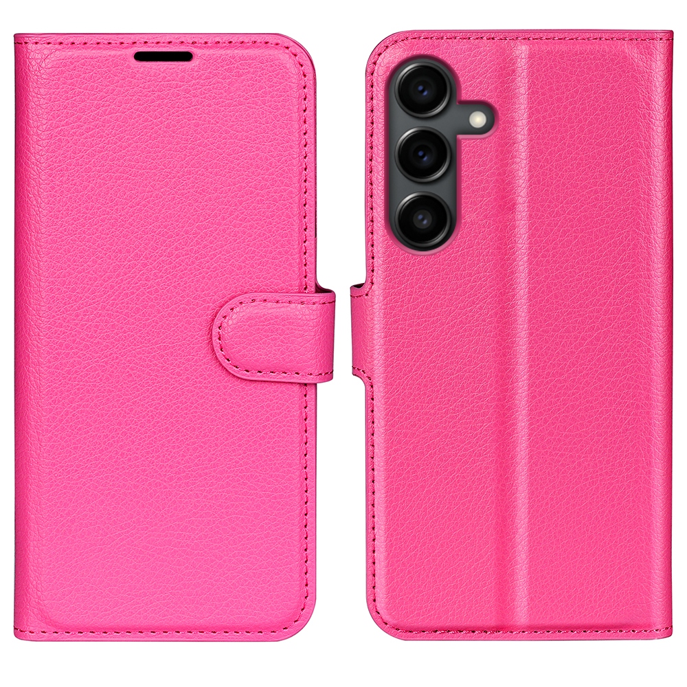 Litchi knižkové púzdro na Samsung Galaxy S25 FE - rose