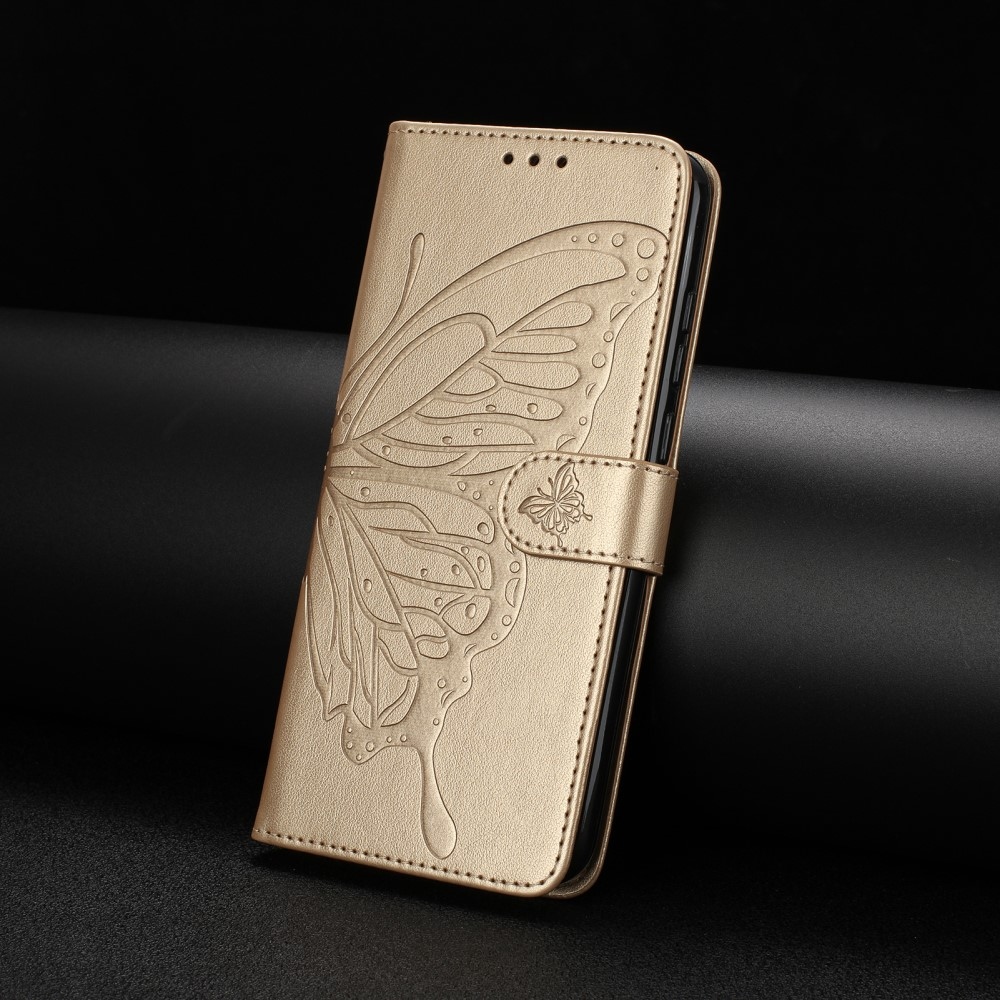 Floral Butterfly knižkové puzdro na Xiaomi Redmi A5 (171.7x77.8x8.3mm) - zlaté