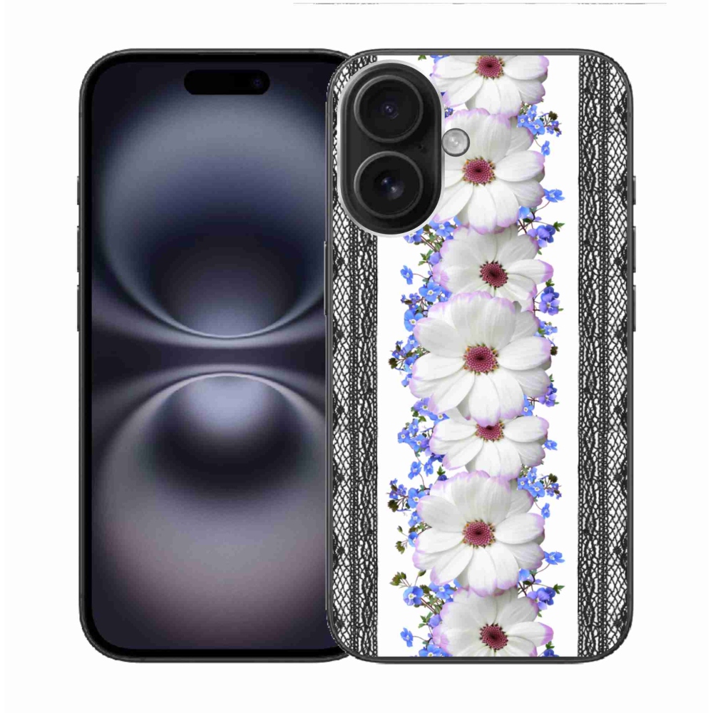 Gélový kryt mmCase na iPhone 16 - kvety 8