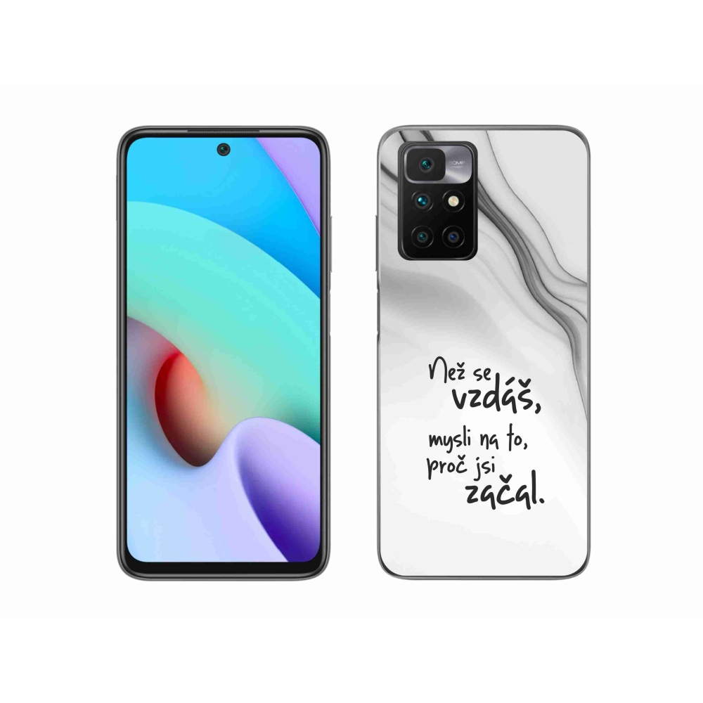 Gélový kryt mmCase na Xiaomi Redmi 10/Redmi 10 (2022) - citát 2 biele pozadie
