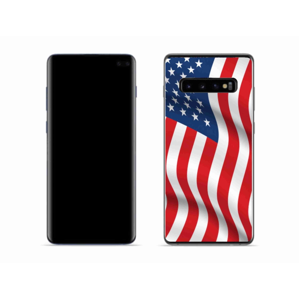 Gélový kryt mmCase na mobil Samsung Galaxy S10 - USA vlajka