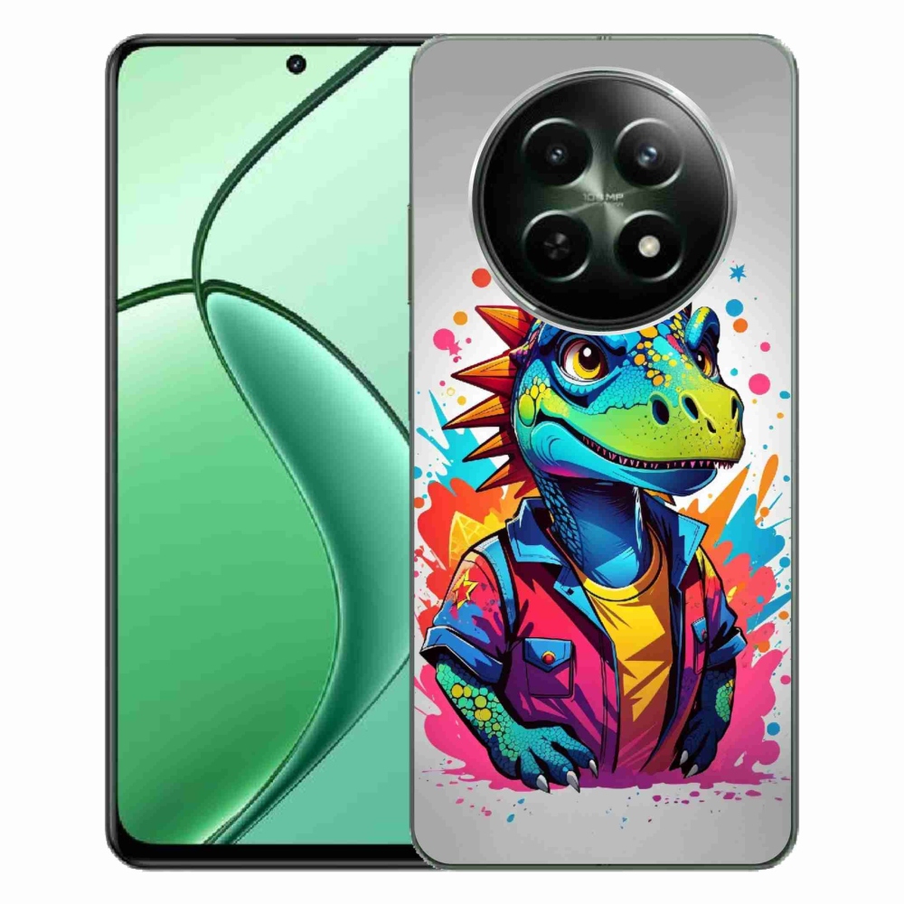 Gélový kryt mmCase na Realme 12 5G/12x 5G - farebný dinosaurus