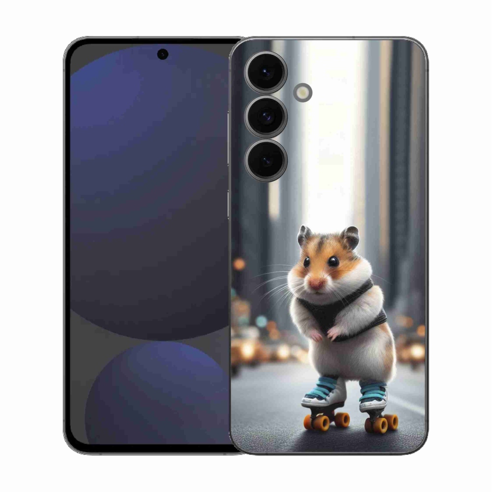 Gélový kryt mmCase na Samsung Galaxy S25 FE - škrečok na korčuliach