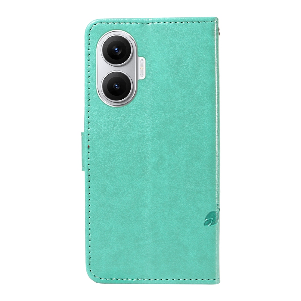 Flowers knižkové puzdro na Xiaomi Poco F7 5G - modrozelené