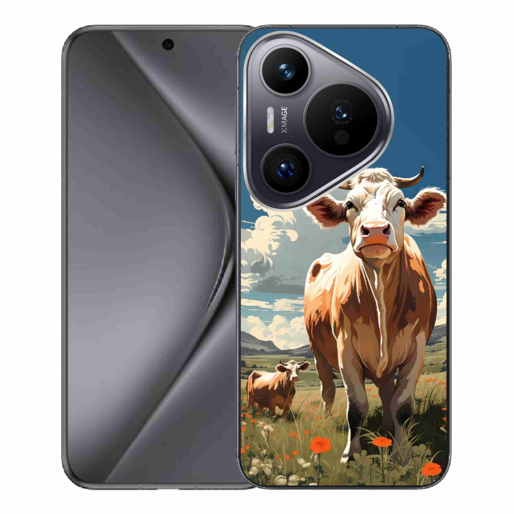 Gélový kryt mmCase na Huawei Pura 70 Pro - kravy na lúke
