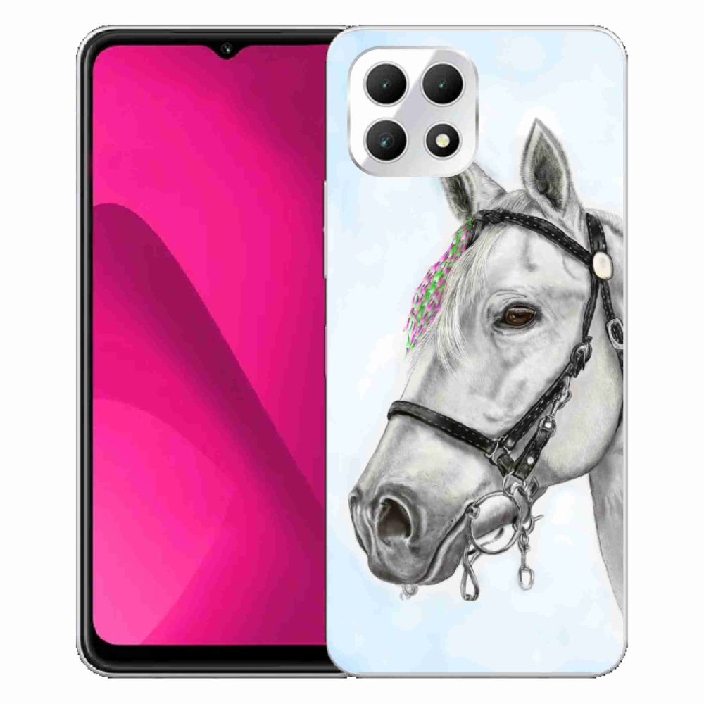 Gélový kryt mmCase na T-Mobile T Phone 2 - biely kôň 1