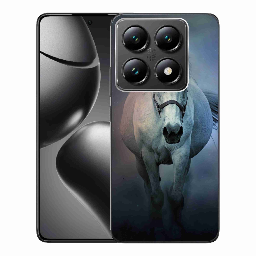 Gélový kryt mmCase na Xiaomi 14T Pro - bežiaci biely kôň