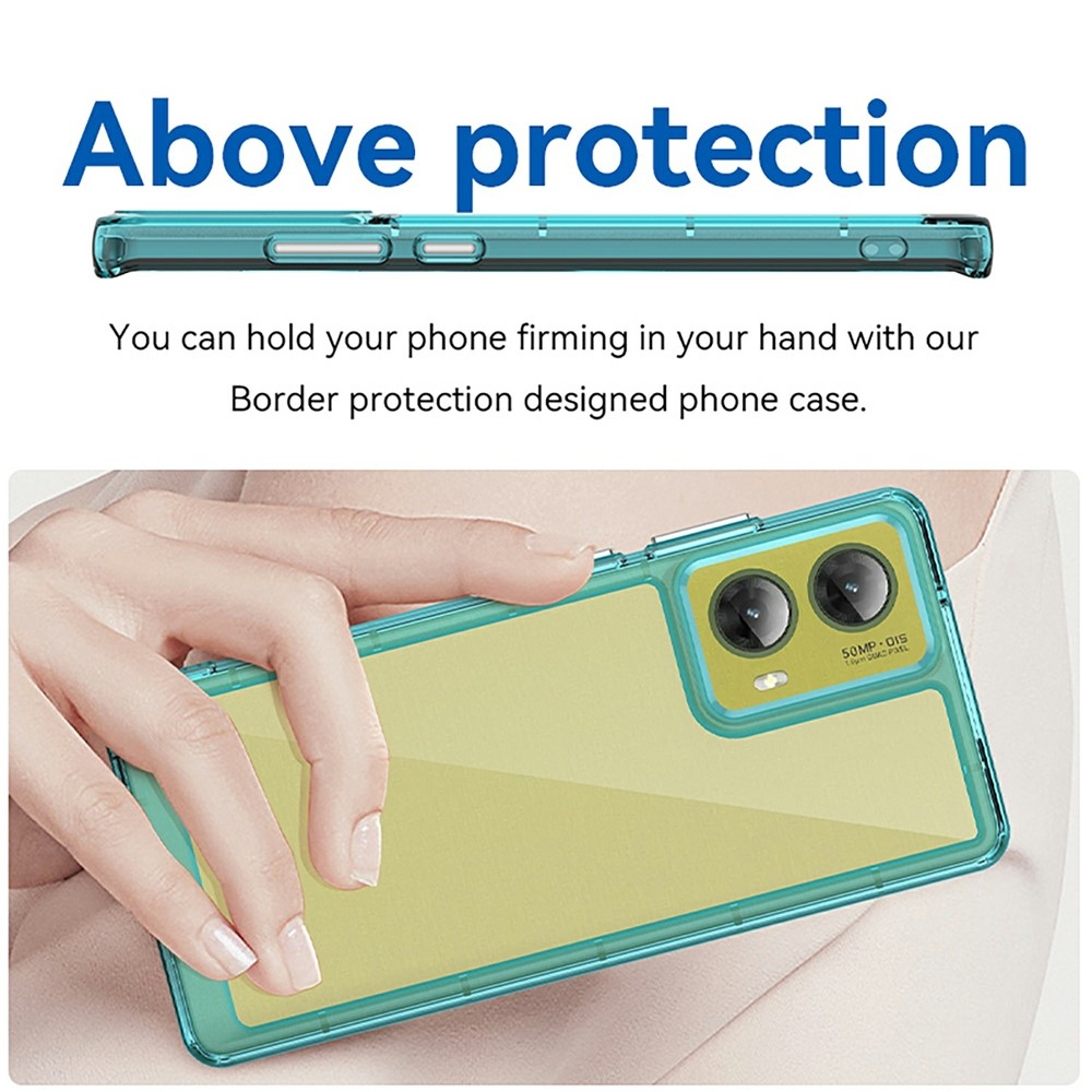 Gélový obal s pevným chrbtom na Motorola Moto G85 5G - svetlomodrý