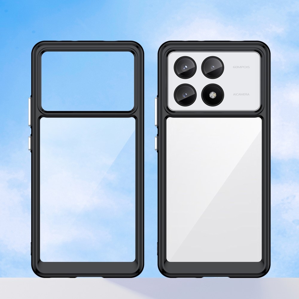 Gélový obal s pevným chrbtom na Xiaomi Poco X6 Pro 5G - čierny